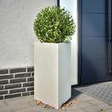 Vidaxl plantenbakken 2 st driehoek 50x43x75 cm staal wit