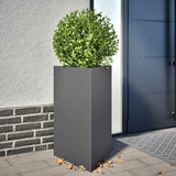 Vidaxl plantenbak driehoek 50x43x75 cm staal antracietkleurig