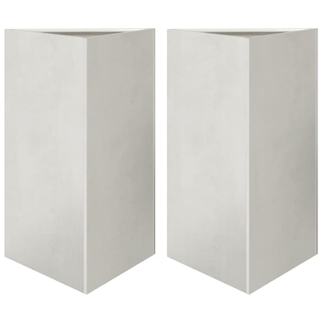 Vidaxl plantenbakken 2 st driehoek 50x43x75 cm roestvrij staal