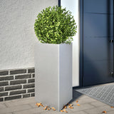 Vidaxl plantenbak driehoek 50x43x75 cm gegalvaniseerd staal