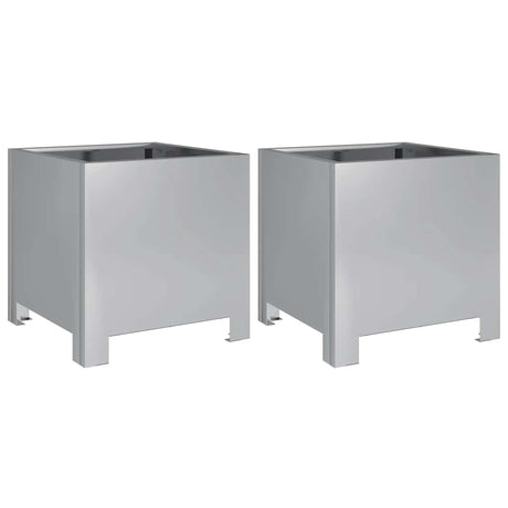Vidaxl plantenbakken 2 st 30x30x30 cm gegalvaniseerd staal