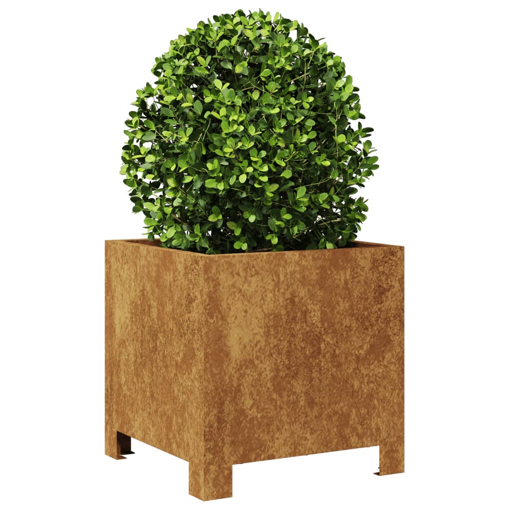 Vidaxl plantenbak 30x30x30 cm weervast staal