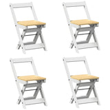 Vidaxl klapstoelen 4 stuks corona wit massief grenenhout