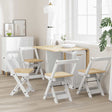 Vidaxl klapstoelen 4 stuks corona wit massief grenenhout