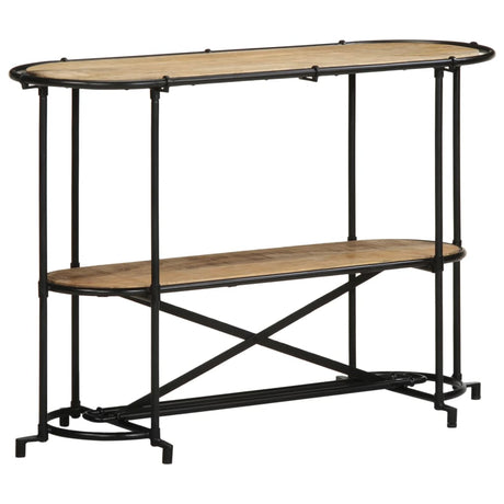 Vidaxl wandtafel 110x42x76 cm massief ruw mangohout