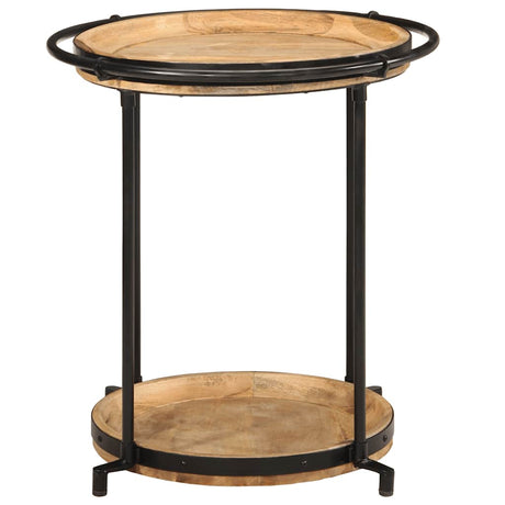 Vidaxl bijzettafel ø55x60 cm massief mangohout