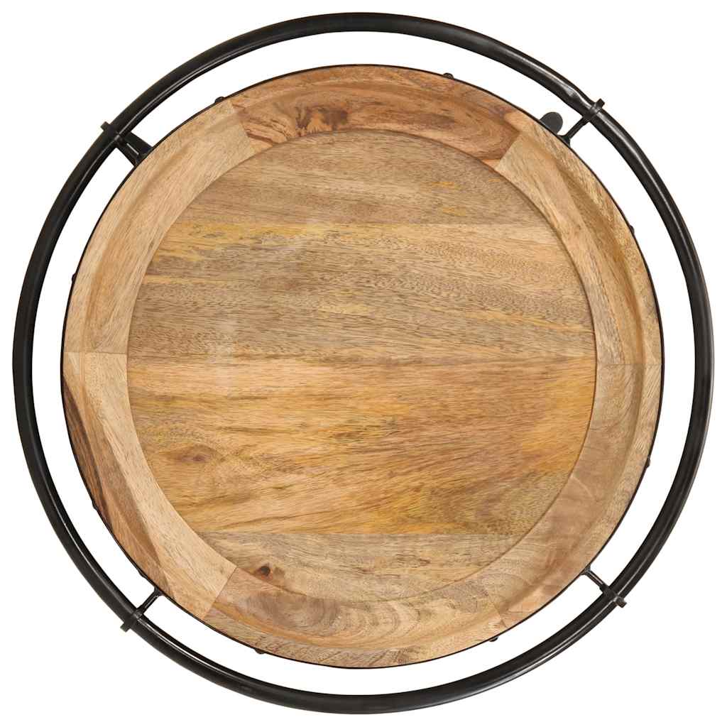 Vidaxl bijzettafel ø55x60 cm massief mangohout