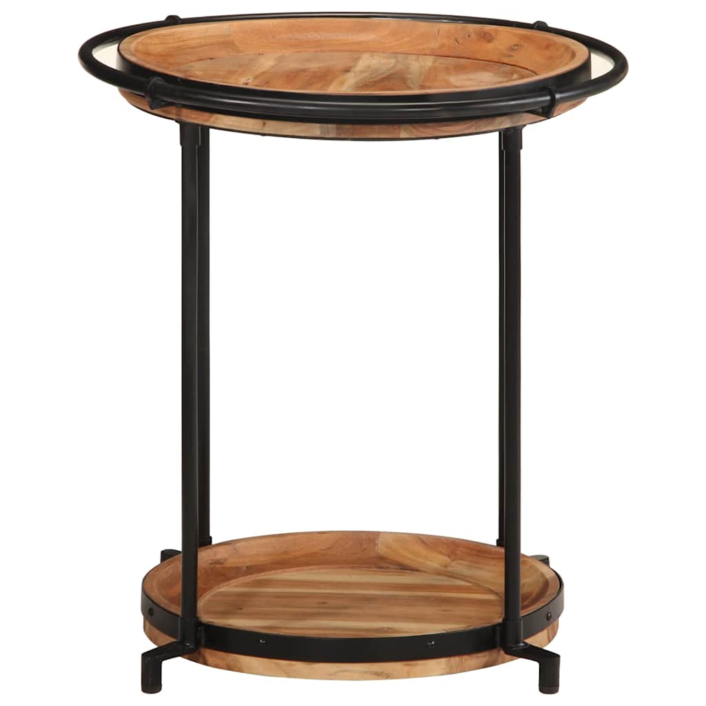 Vidaxl bijzettafel ø55x60 cm massief acaciahout