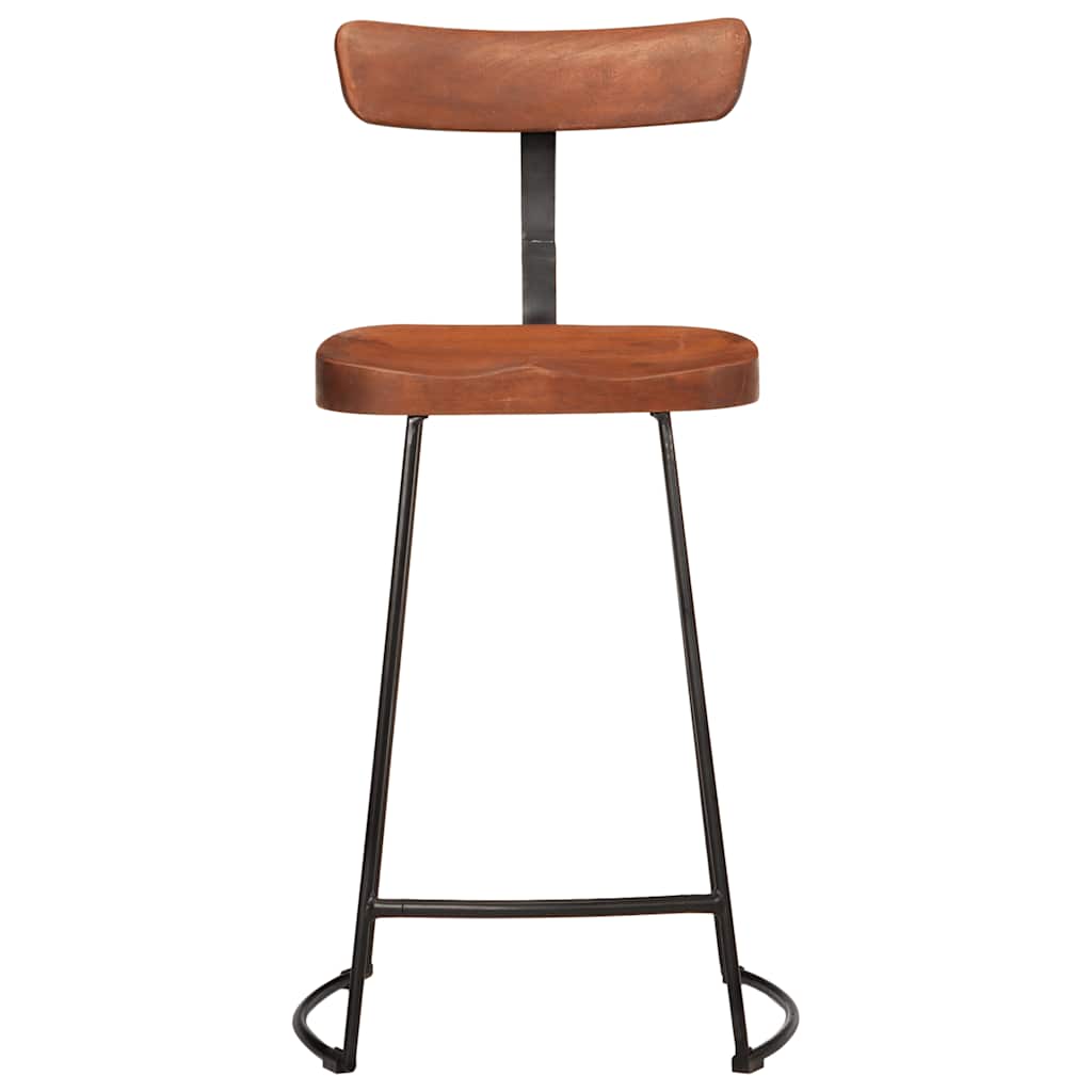 Vidaxl barkrukken 2 st 49x43x88 cm massief mangohout