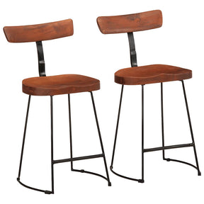 Vidaxl barkrukken 2 st 49x43x79 cm massief mangohout