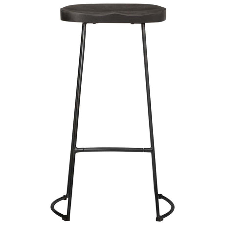 Vidaxl barkrukken 2 st zwart 45x40x78 cm massief mangohout