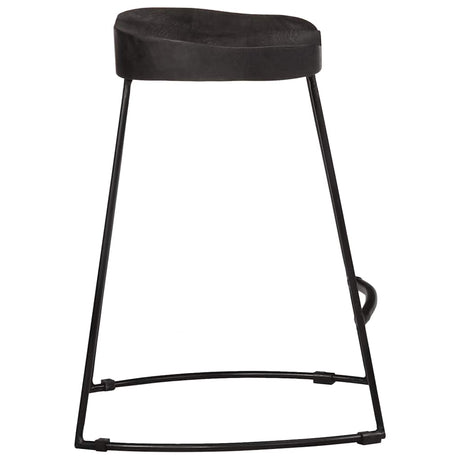 Vidaxl barkrukken 2 st zwart 46x38x52 cm massief mangohout