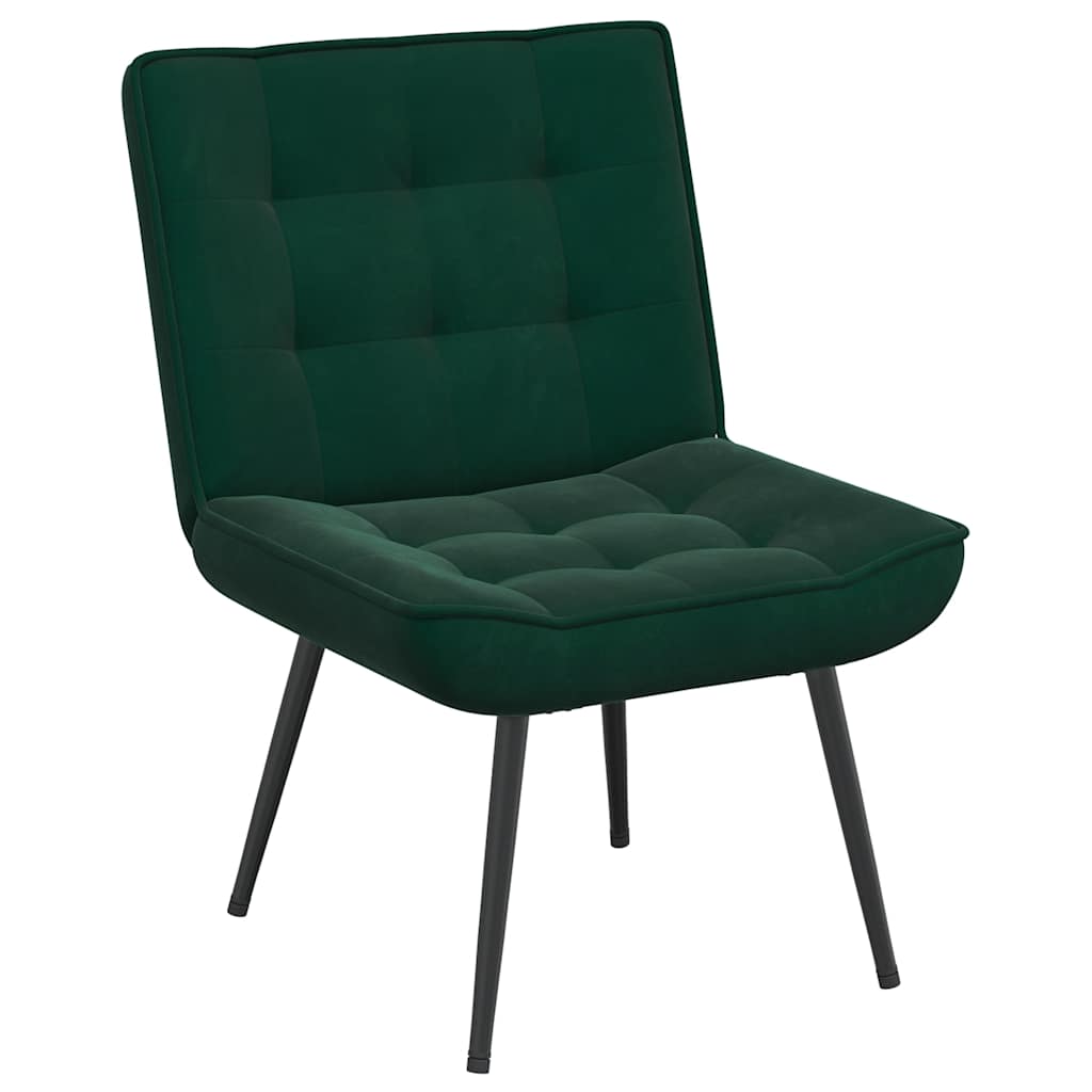 Vidaxl relaxstoel 64x74x84 cm fluweel donkergroen