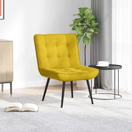 Vidaxl relaxstoel 64x74x84 cm fluweel geel