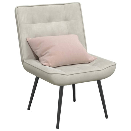 Vidaxl relaxstoel 64x74x84 cm fluweel crèmekleurig