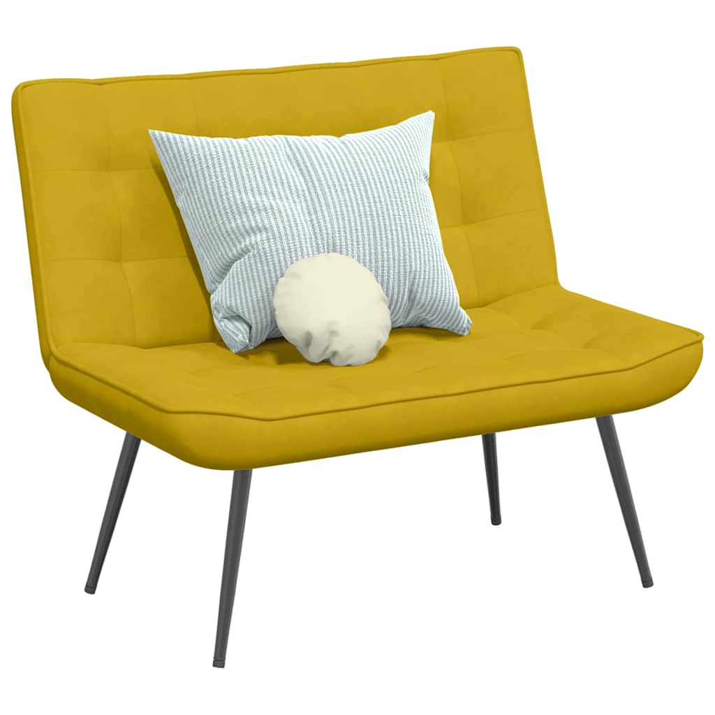 Vidaxl bankje 110x74x84 cm fluweel geel
