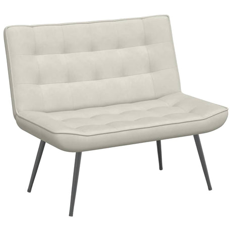 Vidaxl bankje 110x74x84 cm fluweel crèmekleurig