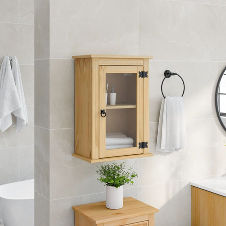 Vidaxl badkamerwandkast corona 45x27x64,5 cm massief grenenhout