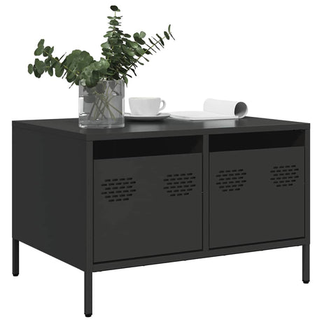 Vidaxl tv-meubel 68x50x43,5 cm koudgewalst staal zwart