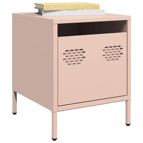 Vidaxl nachtkastjes 2 st 35x39x43,5 cm staal roze