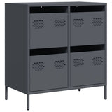 Vidaxl dressoir 68x39x73,5 cm koudgewalst staal antracietkleurig