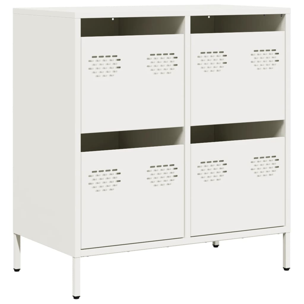Vidaxl dressoir 68x39x73,5 cm koudgewalst staal wit