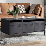 Vidaxl salontafel 101,5x50x43,5 cm koudgewalst staal antracietkleurig