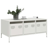 Vidaxl salontafel 101,5x50x43,5 cm koudgewalst staal wit