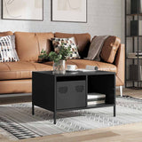 Vidaxl salontafel 68,5x50x43,5 cm koudgewalst staal zwart