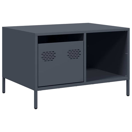 Vidaxl salontafel 68,5x50x43,5 cm koudgewalst staal antracietkleurig