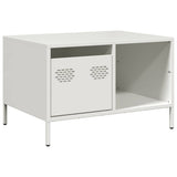 Vidaxl salontafel 68,5x50x43,5 cm koudgewalst staal wit