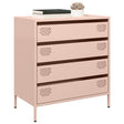 Vidaxl dressoir 68x39x73,5 cm koudgewalst staal roze