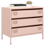 Vidaxl dressoir 68x39x58,5 cm koudgewalst staal roze