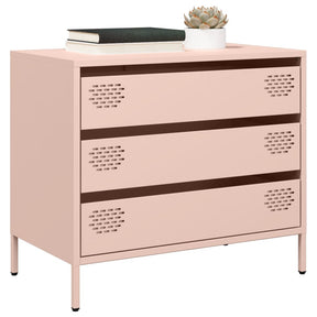 Vidaxl dressoir 68x39x58,5 cm koudgewalst staal roze
