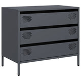 Vidaxl dressoir 68x39x58,5 cm koudgewalst staal antracietkleurig