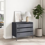 Vidaxl dressoir 68x39x58,5 cm koudgewalst staal antracietkleurig