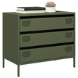 Vidaxl dressoir 68x39x58,5 cm koudgewalst staal olijfgroen
