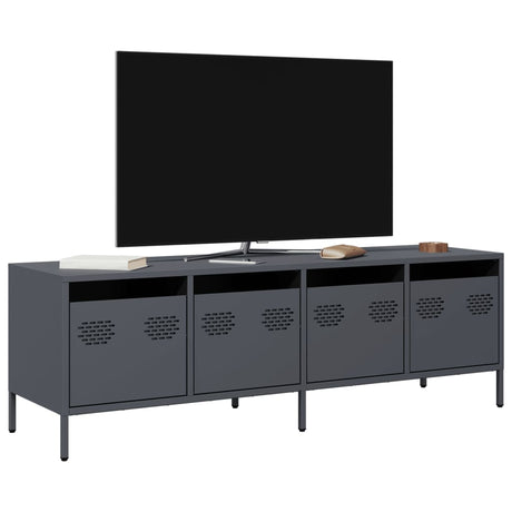 Vidaxl tv-meubel 135x39x43,5 cm koudgewalst staal antracietkleurig