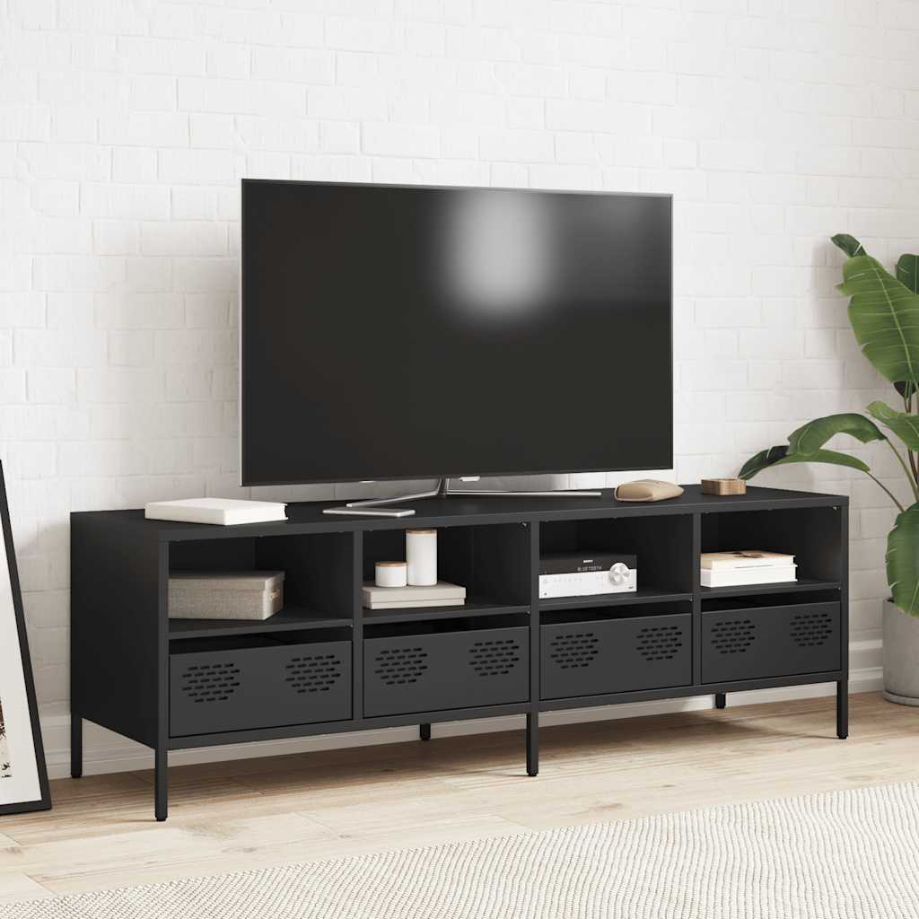 Vidaxl tv-meubel 135x39x43,5 cm koudgewalst staal zwart