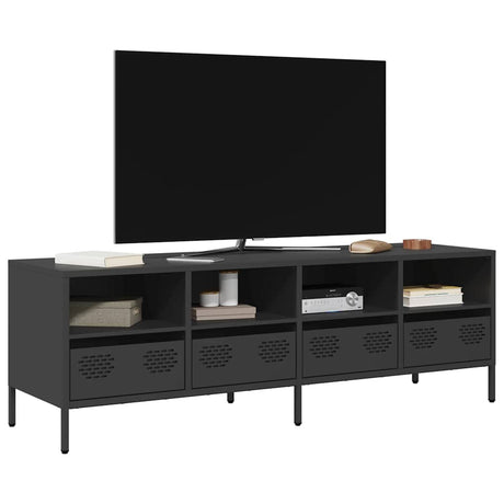 Vidaxl tv-meubel 135x39x43,5 cm koudgewalst staal zwart