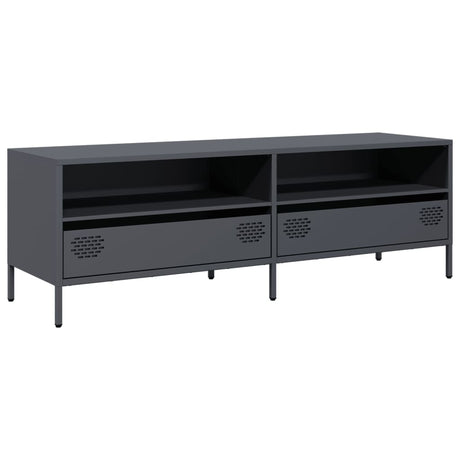 Vidaxl tv-meubel 135x39x43,5 cm koudgewalst staal antracietkleurig