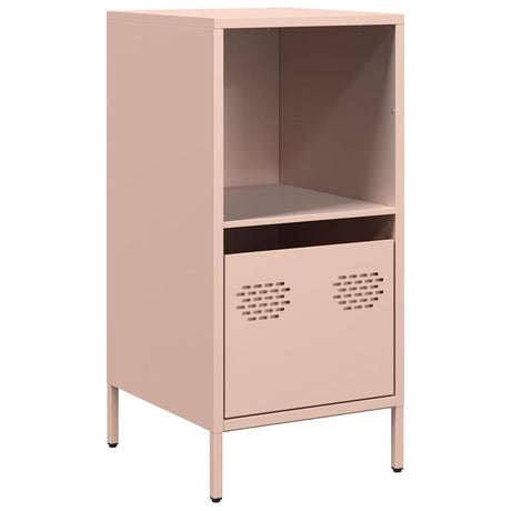 Vidaxl dressoir 35x39x73,5 cm koudgewalst staal roze