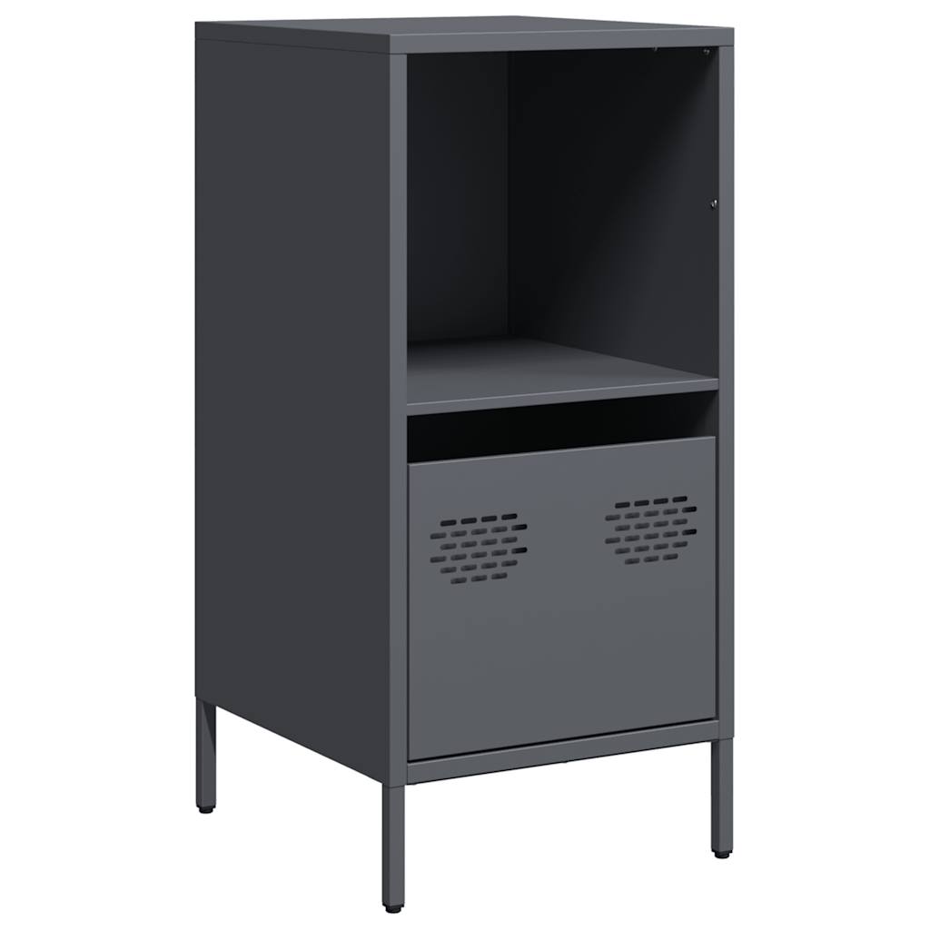 Vidaxl dressoir 35x39x73,5 cm koudgewalst staal antracietkleurig