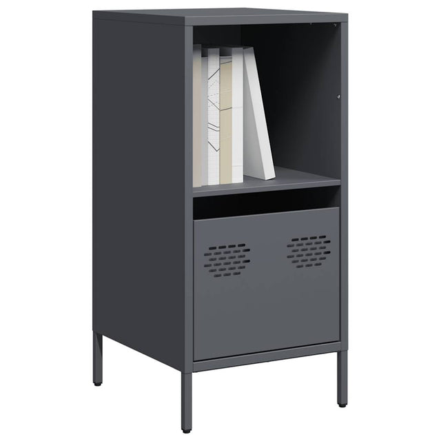 Vidaxl dressoir 35x39x73,5 cm koudgewalst staal antracietkleurig
