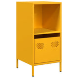 Vidaxl dressoir 35x39x73,5 cm koudgewalst staal mosterdgeel