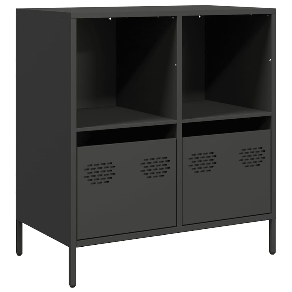 Vidaxl dressoir 68x39x73,5 cm koudgewalst staal zwart