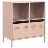 Vidaxl dressoir 68x39x73,5 cm koudgewalst staal roze