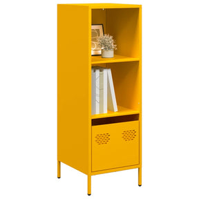Vidaxl hoge kast 35x39x103,5 cm staal mosterdgeel