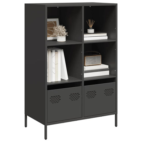 Vidaxl hoge kast 68x39x103,5 cm staal zwart