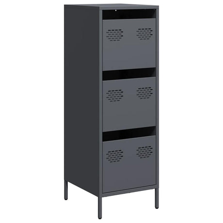 Vidaxl hoge kast 39x35x103,5 cm staal antracietkleurig